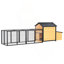 Grand poulailler en bois 118 po avec nichoir, plateau coulissant anti-fuite, toit en asphalte et portes en libre-service 118 po - Cage à volaille sécurisée pour une utilisation dans une cour arrière-963900746