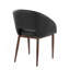 Chaise en métal noyer et similicuir-407703028