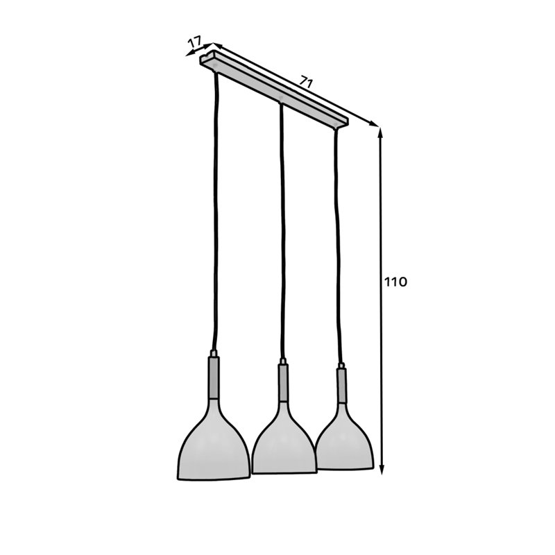 Anadi 3 - Light Steel Pendant