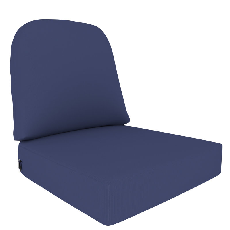 Covers&All 5" Outdoor Seat / Back Cushion With Durable Cover Rite Fabr, Navy