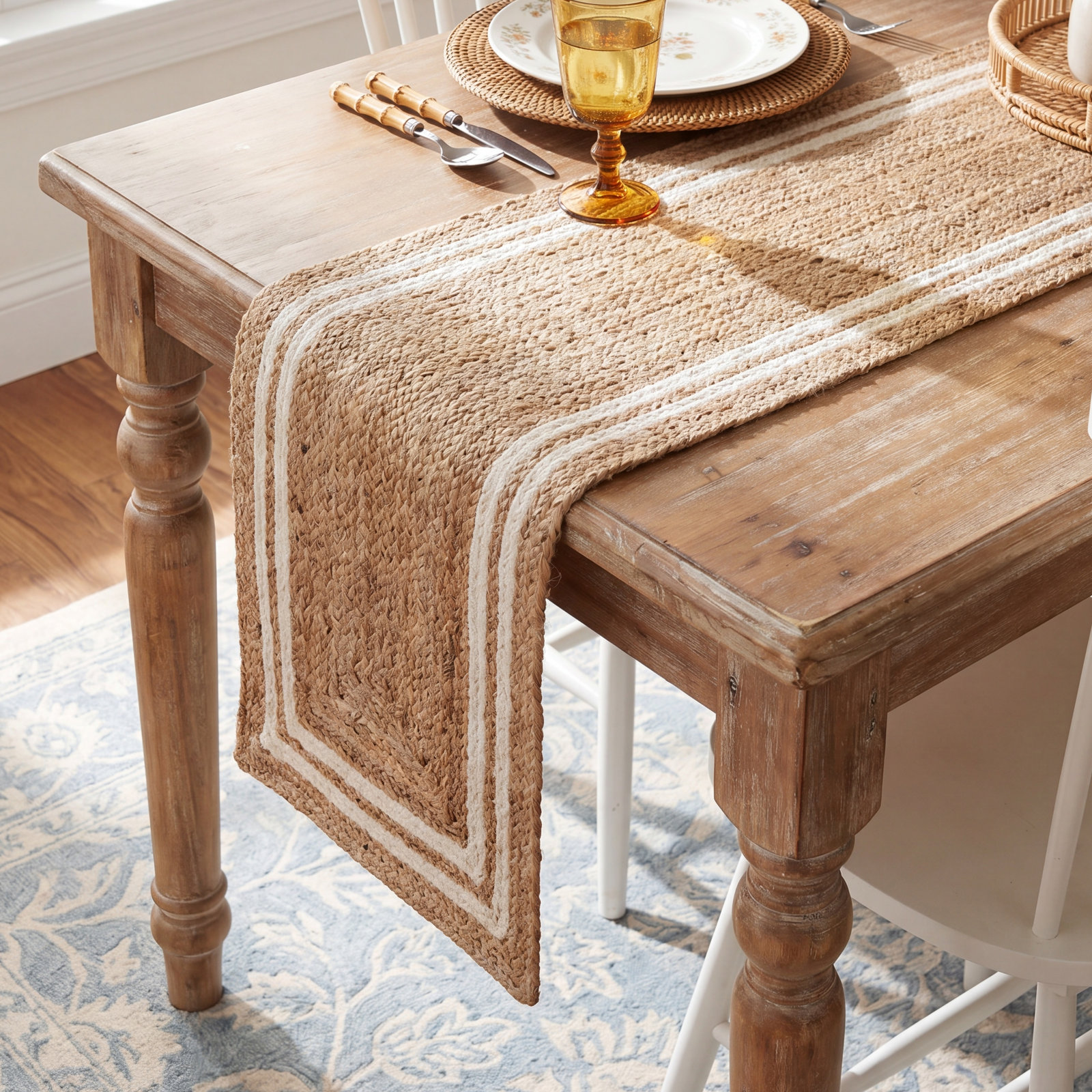 Miruna Striped Table Runner