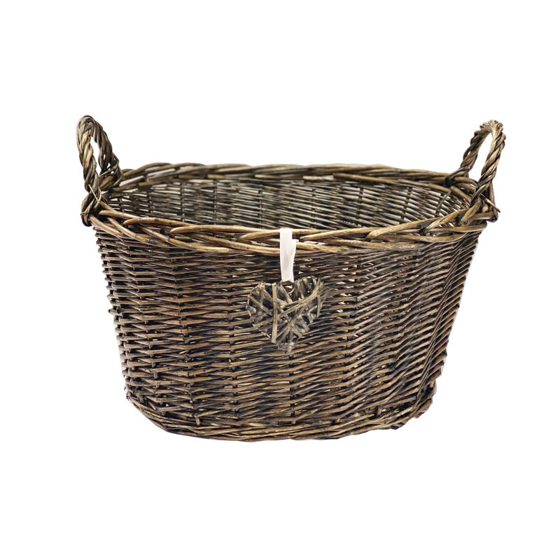 House of Hampton Wicker Decorative Basket, 19cm H x 32cm W x 28cm D, Neutral
