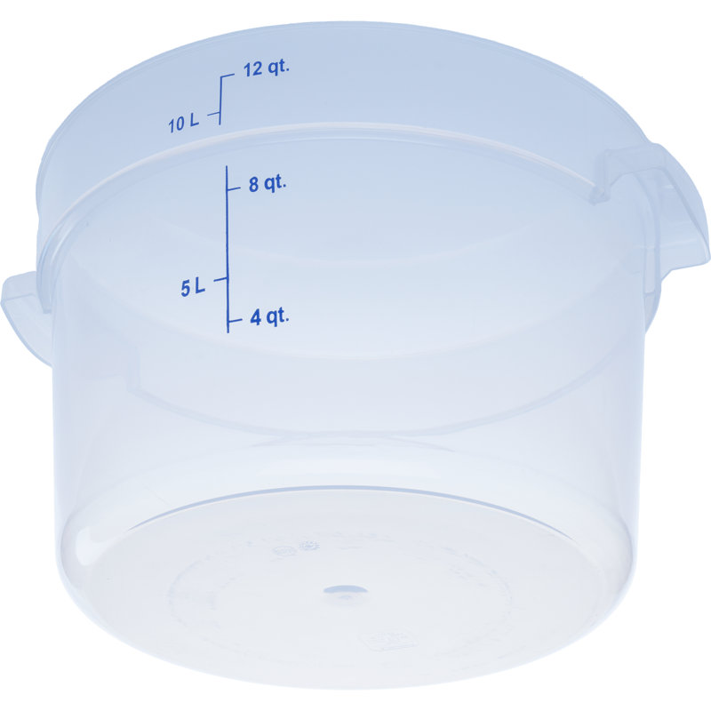 Contenant alimentaire rond 12 pintes - blanc, Transparent