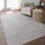 Tapis rayé en polyester tissé à la machine gris clair / bleu-527525381