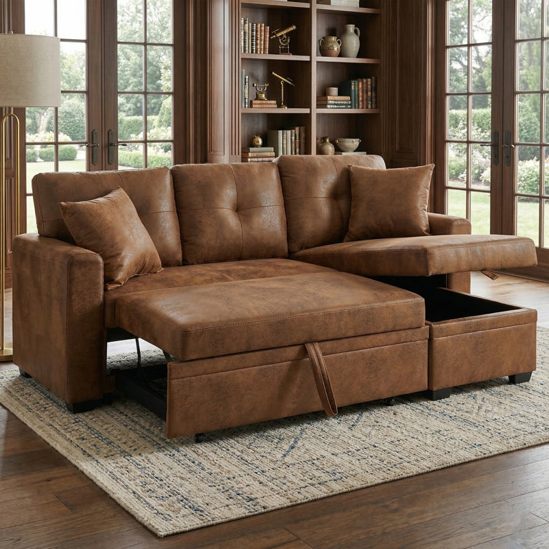 Canapé-lit Upholstery,  Brun clair