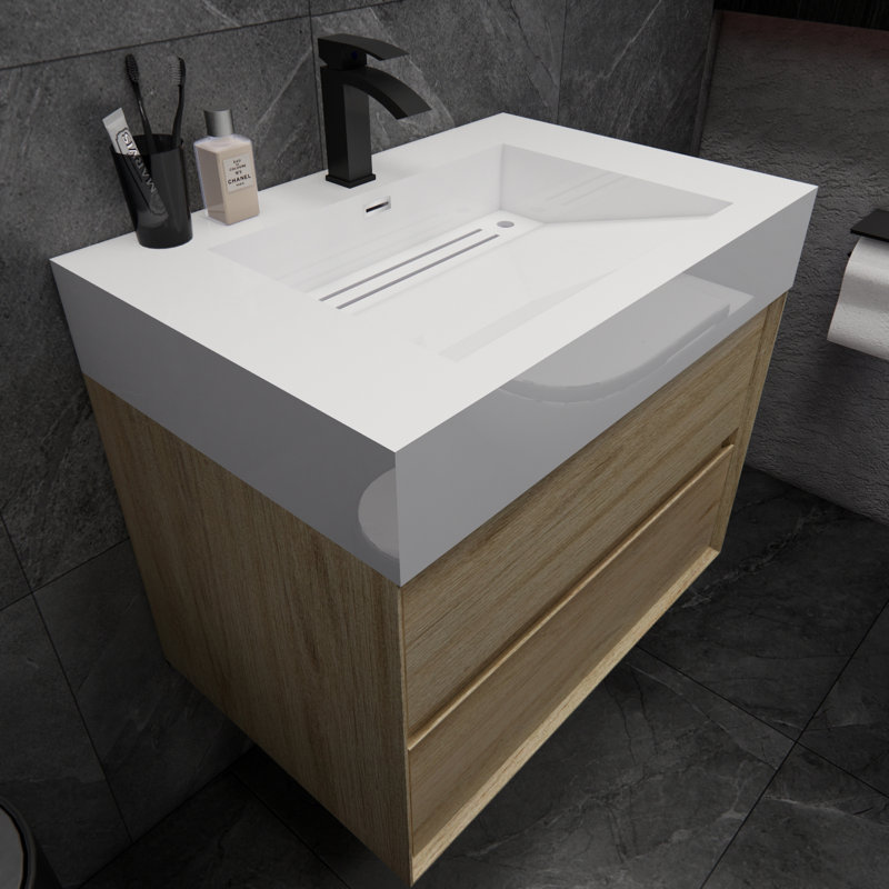 Meuble-lavabo simple 30 po Albizu, Café
