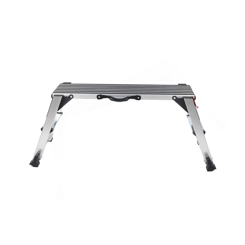 Plateforme de travail pliante, échelle de tabouret en aluminium pour cloison sèche, banc de travail robuste de 660 lb avec pieds antidérapants, idéal pour laver les véhicules, nettoyer, peindre, décorer