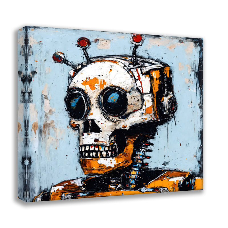 Robot 5-Hommage-Basquiat, estampe numérique sur toile tendue avec châssis, H 24 po x l 24 po
