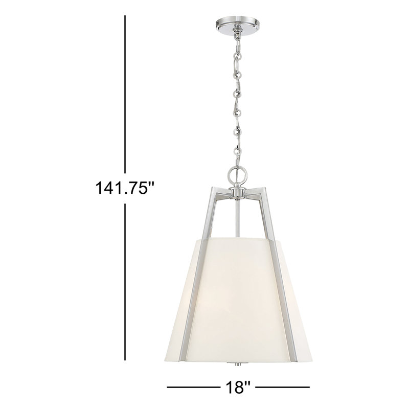 Luminaire suspendu 3 lumières Joy, Chrome