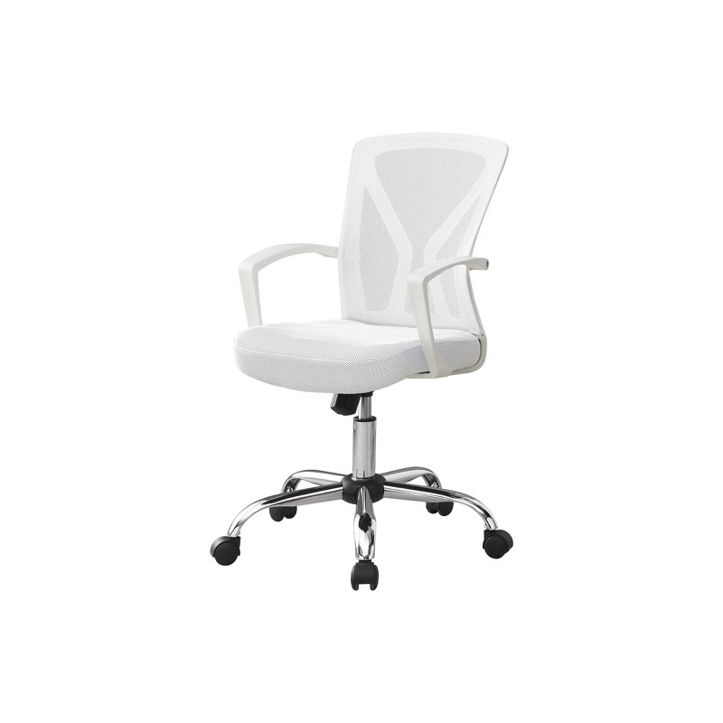 Office Chair, Adjustable Height, Swivel, Ergonomic, Armrests, Computer Desk, Work, Mesh, Chrome Metal, Contemporary, Modern