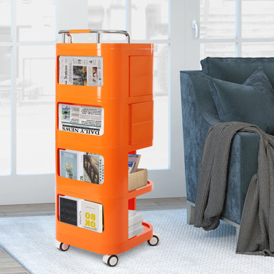 4 Tier Storage Cart 4 Drawers With Wheels-40.94In(H)*14.17In(W)*14.17In(D)