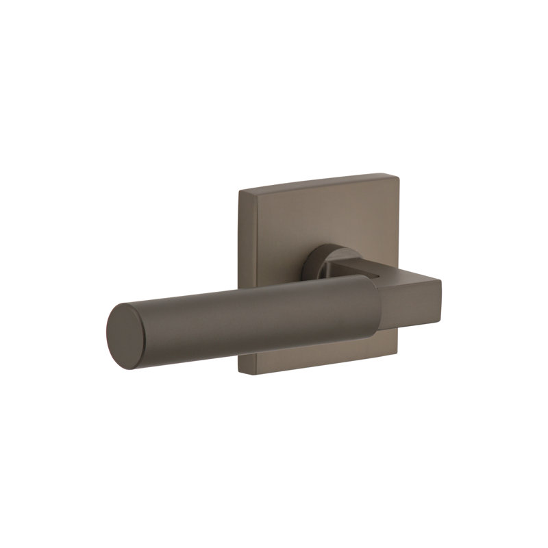 Viaggio Circolo Rosette Double Dummy, Modern Industrial Lever, Square, Titanium Gray