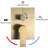 12Inch Shower With Waterfall Tub Spout & Swiveling Handheld In Brushed Gold System Finish-121628692