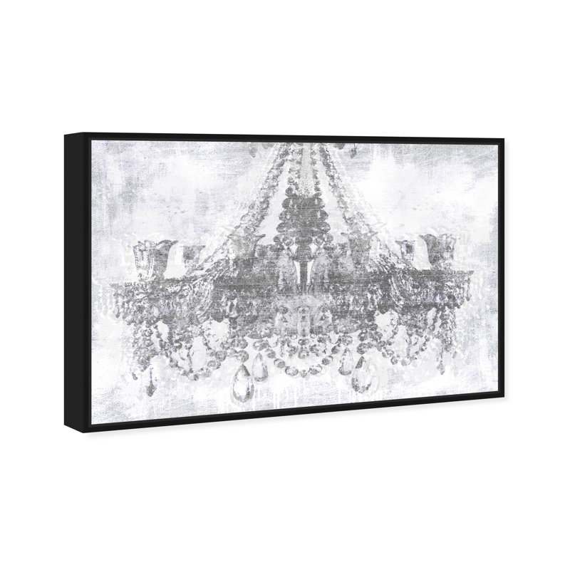" Silver Diamonds ", Black Framed, 30" H x 45" W