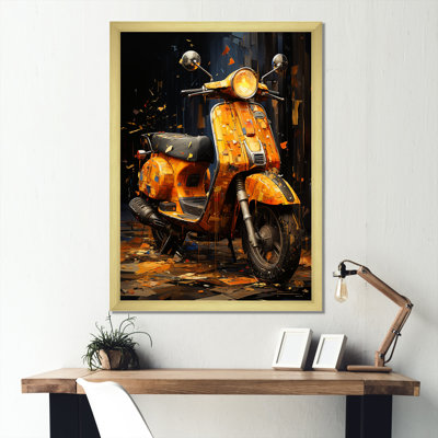 Edgy Scooter Graffiti Odyssey sur impression sur toile