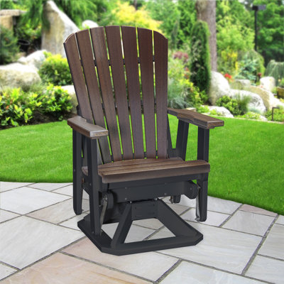 Fan Back Swivel Glider in Coastal on a Base by Rosecliff Heights