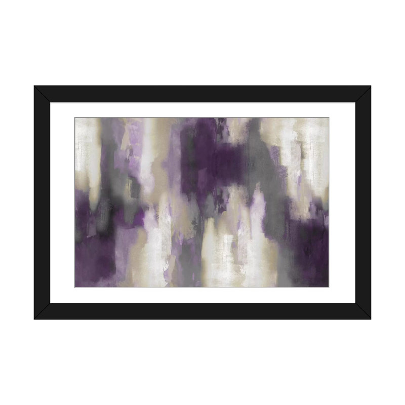 «Amethyst Perspect I», reproduction sur toile, H 16 po x l 24 po x P 1 po, Cadre noir