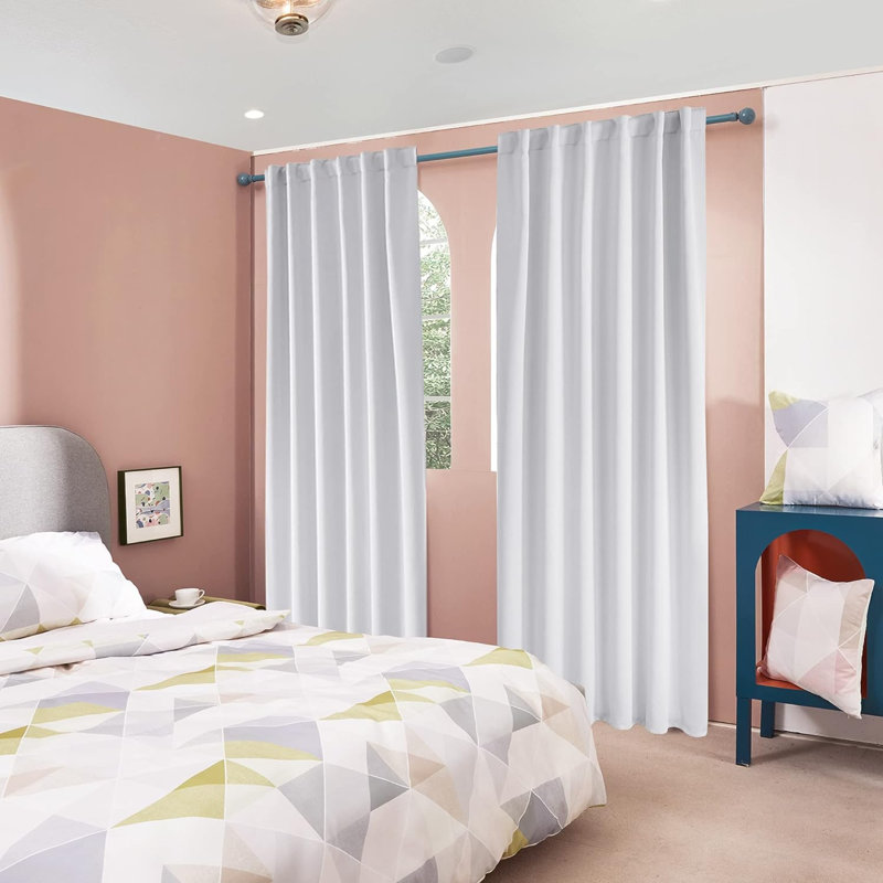 Blackout Curtain Pair, Silver Gray, 52" W x 95" L