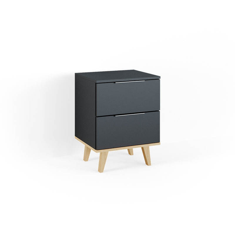 Cadee 46cm W Manufactured Wood Bedside Table