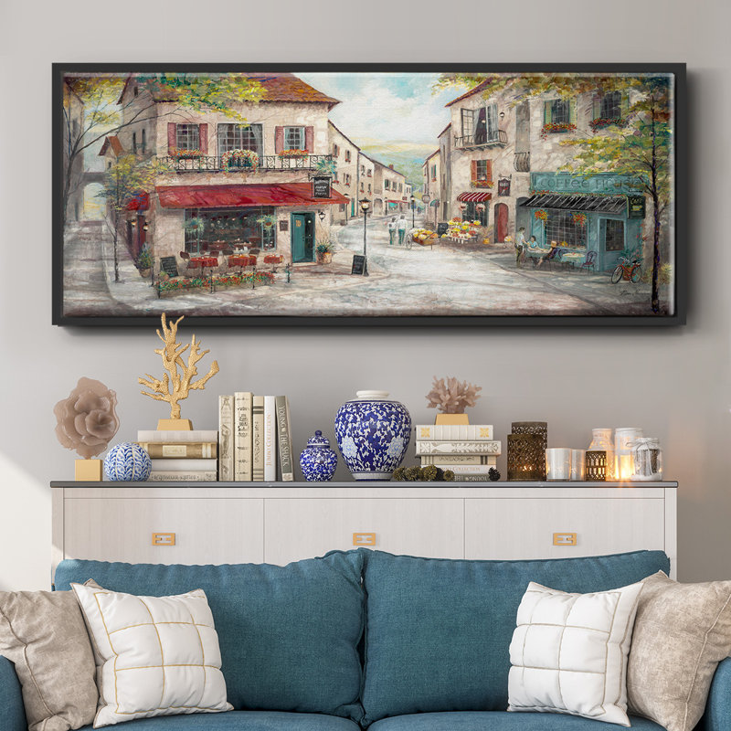Happy Hour- Framed Canvas, 12" H x 30" W
