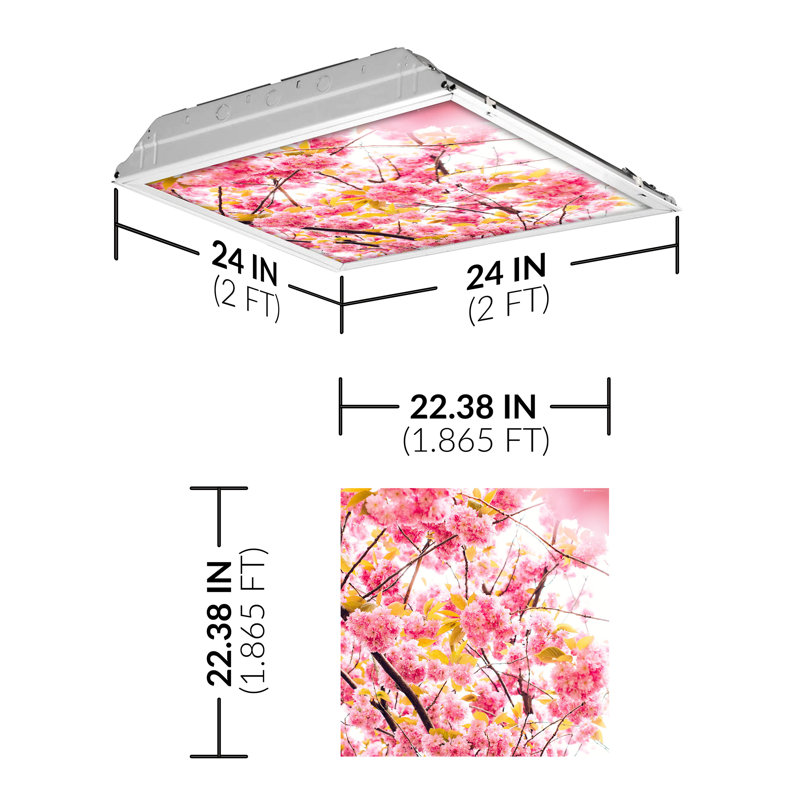 Flower Square Fixture Component Ceiling Light