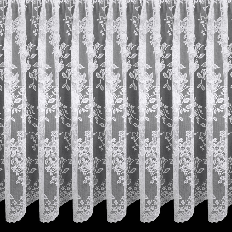 Womack Lace Semi Sheer Curtain Single Panel, 500cm Width x 152cm Drop