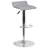 Amp Contemporary Vinyl Adjustable Height Barstool with Quilted Wave Seat-1444476976