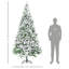 Arbre de Noël artificiel avec pointes enneigées-382966142
