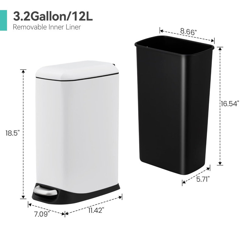 Stainless Steel Step On Kitchen Rubbish Bin