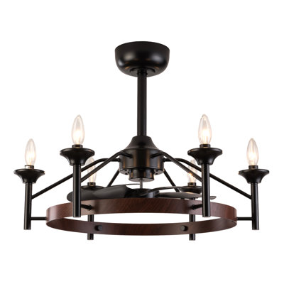 Hodaya 27" W Remote Control Ceiling Fan