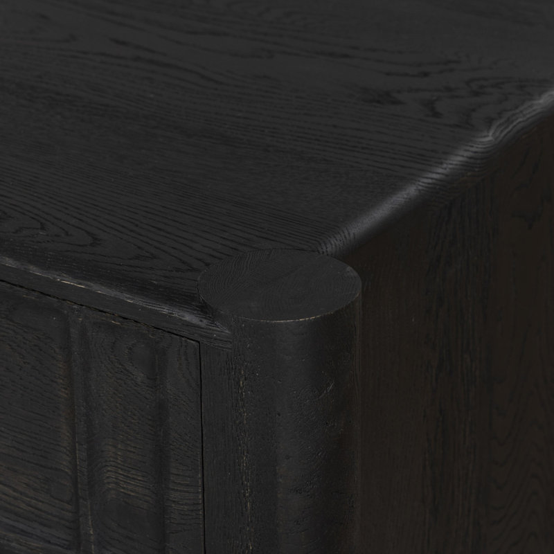 Ezri Solid Wood Writing Desk, Black