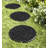 Alora Rubber Multi Functional-Garden Stepping Stone Mat, Round, Black Set of 3 - 14" X 14"