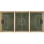 «Green Soccer Field», ensemble de 3 reproductions d'art sur toile encadrées-131400986-131400987