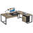 Trisca 70.8" W L-Shaped Executive Desk with Storage Cabinet-163630408