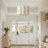 1-Light Geometric Pendant Lights Beige-677043666