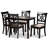 Laurence 5-Pc Solid Wood Dining Set in Sand Fabric Upholstered, 37.4'' H X 18.5'' W X 20.3'' D-2044983746