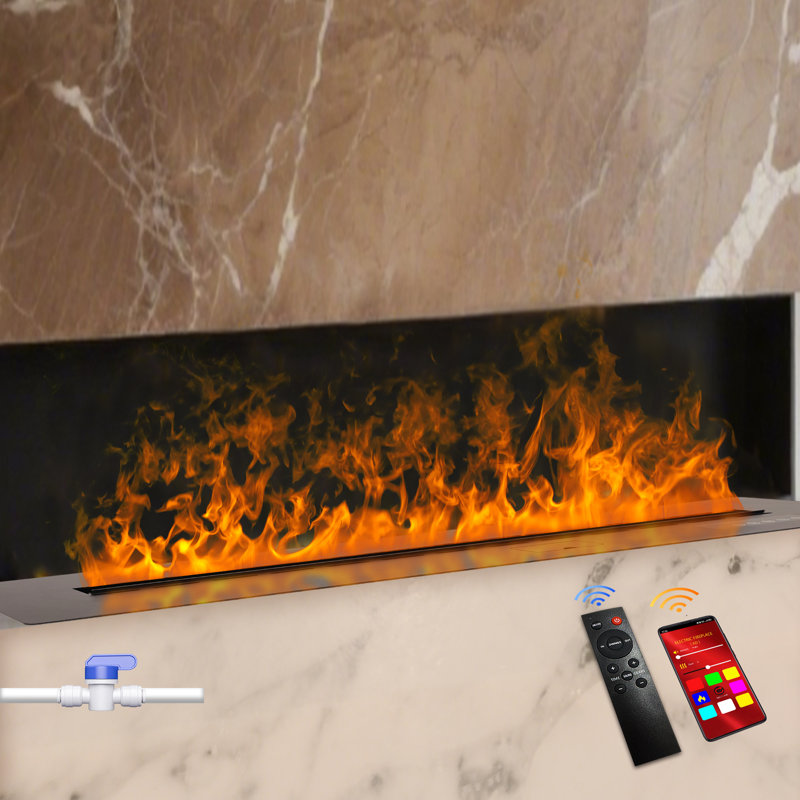 3D Water vpaor fireplace for home humidifier decoration NO HEATING, 8.5" H x 59.1" W x 9.3" D