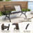 Ethanael Powder Coated Steel Outdoor Bench