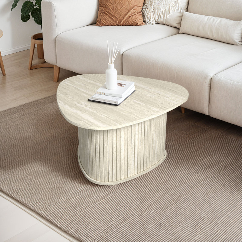 Table basse de salon Aurel, Bois beige