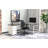 The City, Modern L-Shaped Office Desk for Office and Home, Charcoal Strand Top with White Frame-92634391