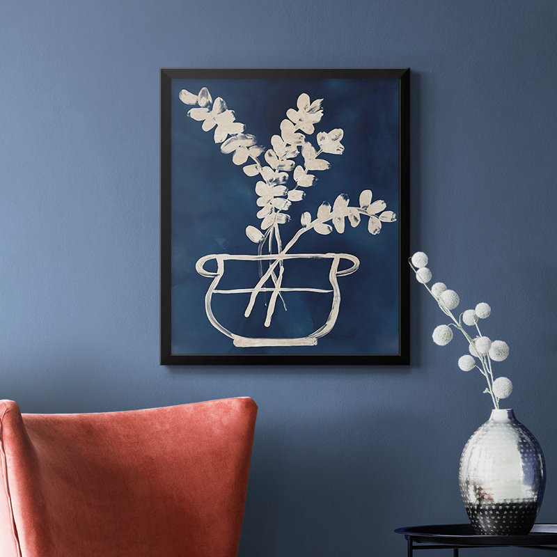 Bateau sur toile de qualité supérieure indigo II - prêt à être accroché, H 24 po x l 20 po, Noir