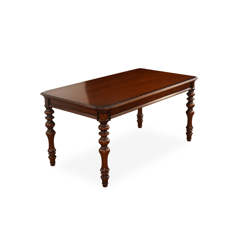 Table de salle à manger carrée en bois massif de style américain, H 29,53 po x L 62,99 po x l 34,65 po