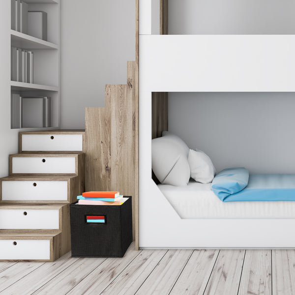 Boîte de rangement pliable en tissu, solution de rangement pliable et compacte, paquet de 6, par Superio
