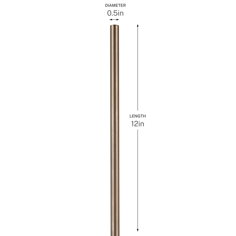 12" Ceiling Fan Downrod, Liberty Bronze