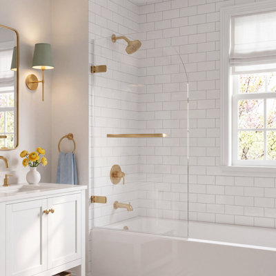 Orion Frameless Hinged Tub Door