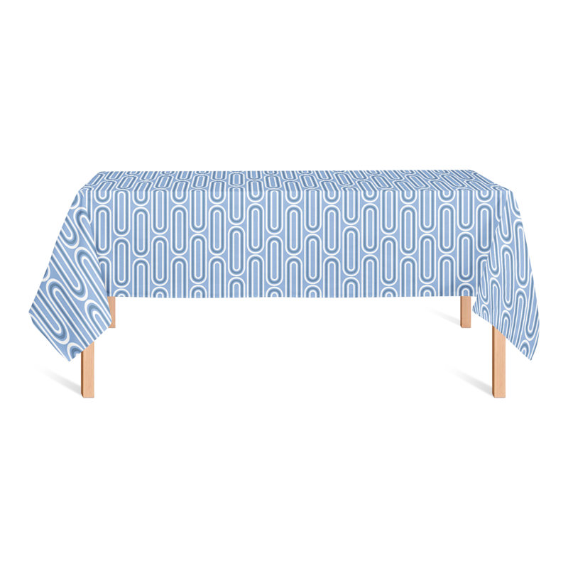 Nappe rectangulaire à rayures en polyester
