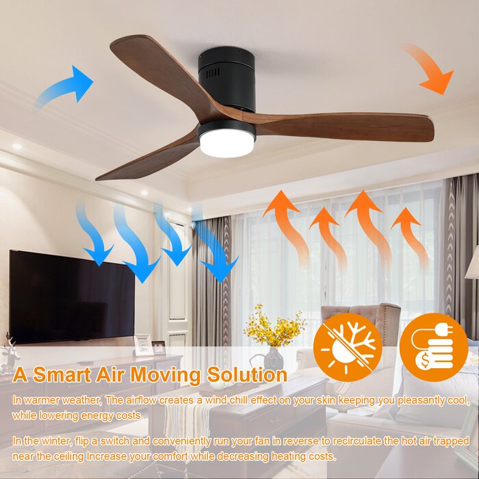 George Oliver Nicola 52'' Ceiling Fan with LED Lights & Reviews | Wayfair