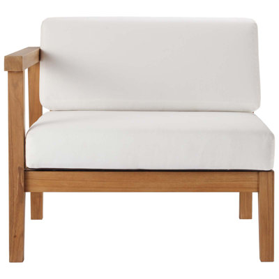 Muret Teak Left-Arm Patio Chair with Cushions