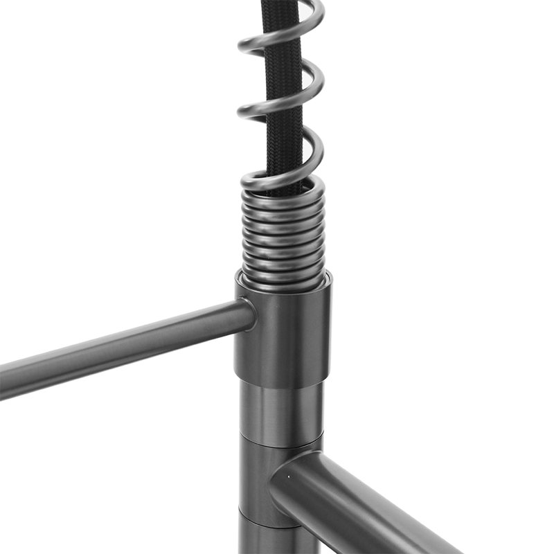 Belfry Kitchen Lippencott Pull Down Kitchen Faucet, Grey