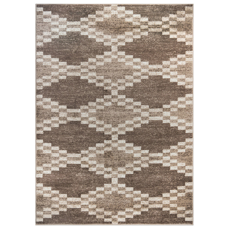 Southwestern Beige And Brown Geometric Area Rug